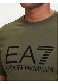 EA7 Emporio Armani T-Shirt 7M001412 AF22264 U7014 Zielony ciemny Regular Fit. Kolor: zielony. Materiał: bawełna #2