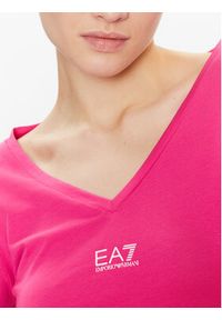 EA7 Emporio Armani Bluzka 8NTT52 TJFKZ 1417 Różowy Regular Fit. Kolor: różowy. Materiał: bawełna #4