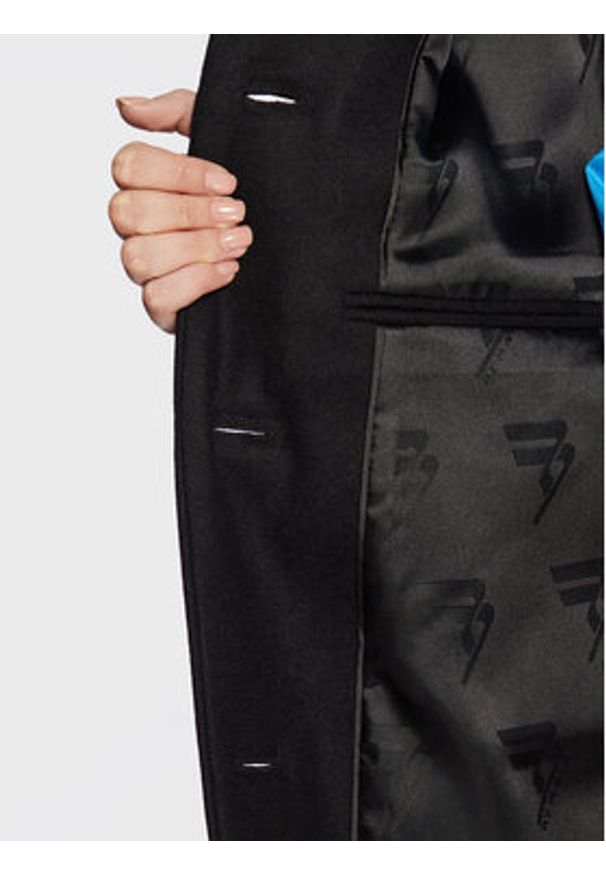 Remain Płaszcz wełniany Boyle Coat RM1487 Czarny Boxy Fit. Kolor: czarny. Materiał: wełna