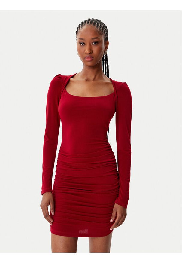 Artigli Sukienka koktajlowa ACAB003156 Bordowy. Kolor: czerwony. Materiał: syntetyk. Styl: wizytowy