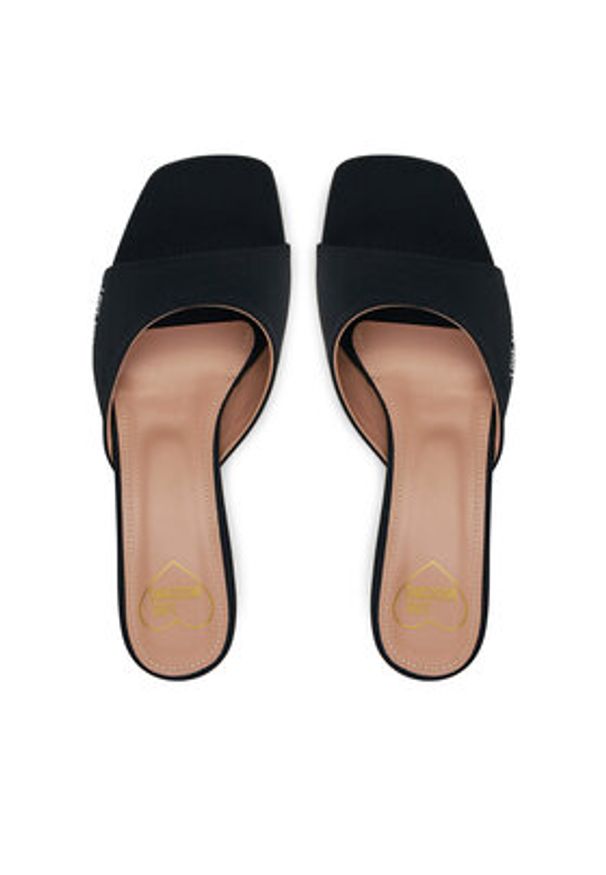 Love Moschino - LOVE MOSCHINO Klapki JA28045G0MIM0000 Czarny. Kolor: czarny. Materiał: materiał