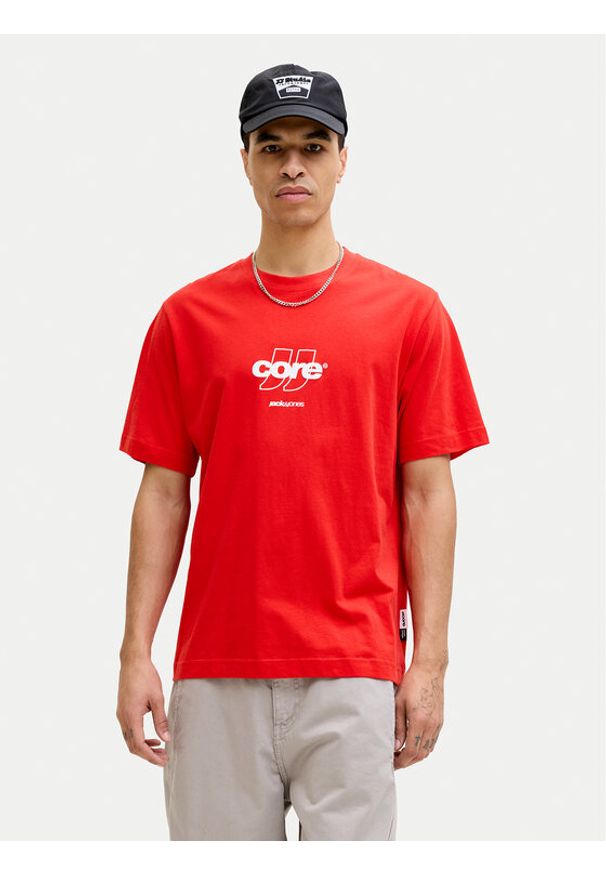 Jack & Jones T-Shirt Club 12289868 Czerwony Relaxed Fit. Kolor: czerwony. Materiał: bawełna