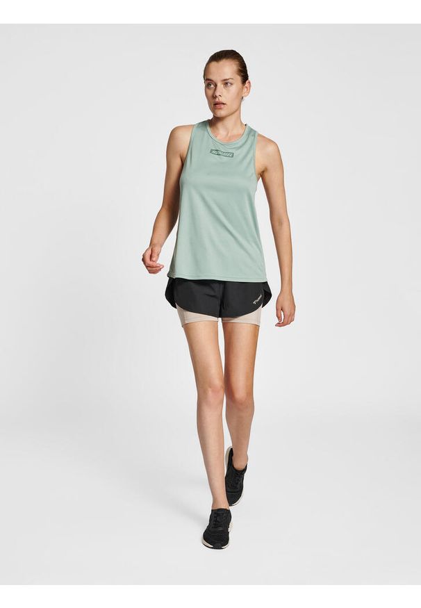 Damski tank top Hummel TE Tola. Kolor: niebieski, zielony, wielokolorowy. Sport: fitness