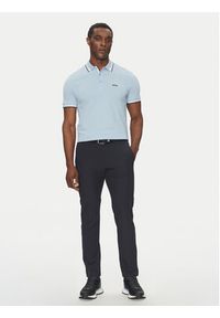 BOSS Polo Paddy 50469055 Błękitny Regular Fit. Typ kołnierza: polo. Kolor: niebieski. Materiał: bawełna #3