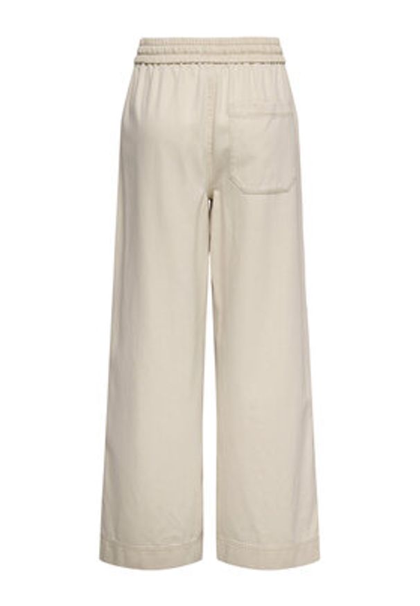 only - ONLY Spodnie materiałowe Maisa 15367380 Beżowy Wide Leg. Kolor: beżowy. Materiał: lyocell, bawełna