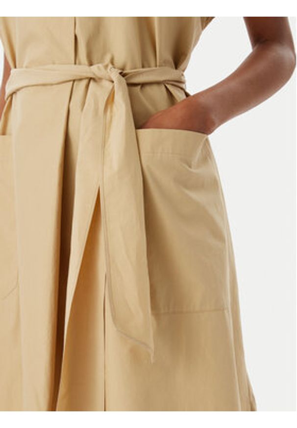 Weekend Max Mara Sukienka codzienna Mitico 2515221132 Beżowy Regular Fit. Okazja: na co dzień. Kolor: beżowy. Materiał: bawełna. Typ sukienki: proste. Styl: casual
