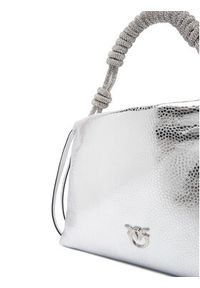 Pinko - PINKO Torebka Mini Clutch+Manico SP Al 25-26 PLTT 105908 A2WD Srebrny. Kolor: srebrny. Materiał: skórzane #3