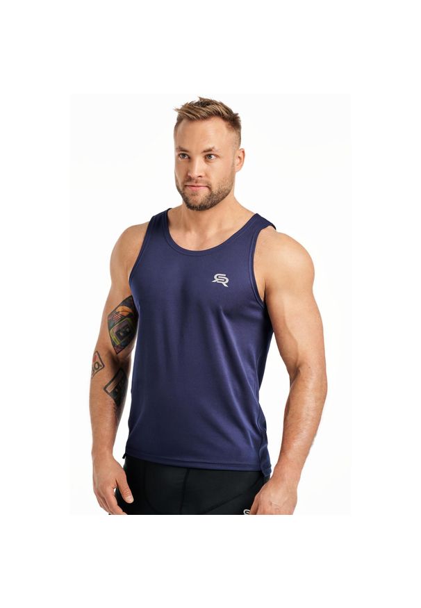 ROUGH RADICAL - Tank Top fitness męski Rough Radical Fine. Kolor: niebieski. Styl: sportowy. Sport: fitness