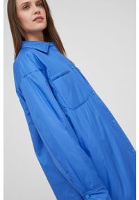 Answear Lab kurtka damska przejściowa. Kolor: niebieski. Materiał: materiał. Wzór: gładki. Styl: wakacyjny #6
