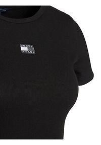 Tommy Jeans T-Shirt DW0DW17881 Czarny Slim Fit. Kolor: czarny. Materiał: bawełna #2