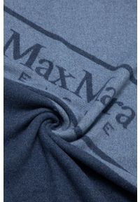 Max Mara Leisure szal wełniany z nadrukiem. Kolor: niebieski. Materiał: wełna. Wzór: nadruk