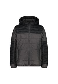 Kurtka puchowa z kapturem z poliestru CMP. Typ kołnierza: kaptur. Kolor: szary. Materiał: poliester, puch #1