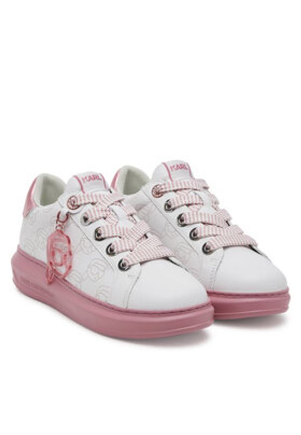Karl Lagerfeld - KARL LAGERFELD Sneakersy KL62522 Biały. Kolor: biały. Materiał: skóra