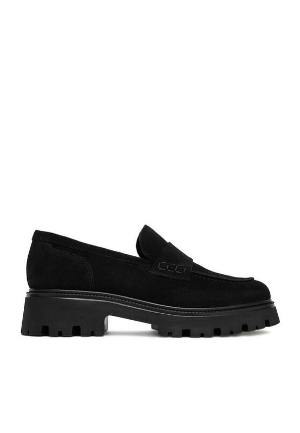 Badura Loafersy C-AVAH-25050LM Czarny. Kolor: czarny. Materiał: zamsz, skóra
