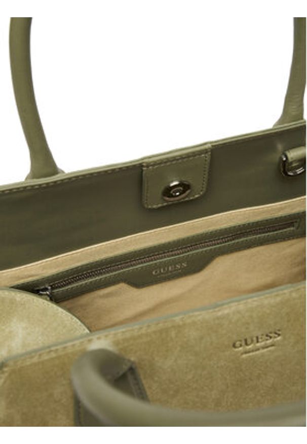 Guess Torebka HWYUSS P6276 Zielony. Kolor: zielony. Materiał: zamszowe, skórzane