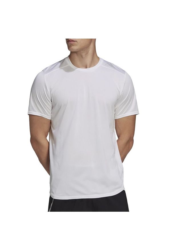 Adidas - Koszulka adidas Designed 4 Running Tee HC9826 - biała. Kolor: biały. Materiał: materiał, poliester. Sport: bieganie