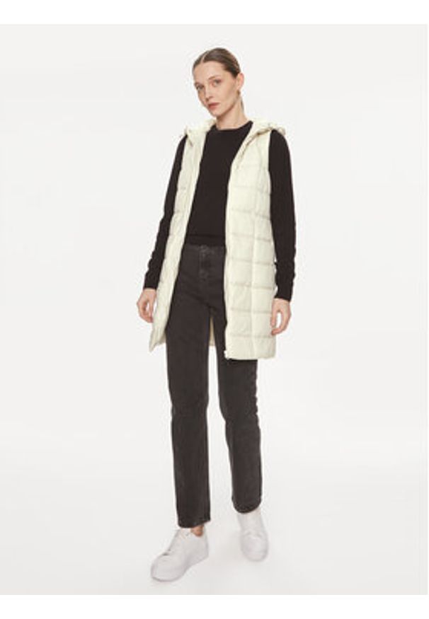 JDY Bezrękawnik Zulu Spring 15311856 Écru Regular Fit. Materiał: syntetyk. Długość rękawa: bez rękawów