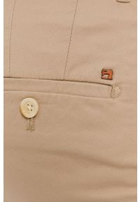 Scotch & Soda Spodnie męskie kolor beżowy dopasowane. Kolor: beżowy. Materiał: tkanina, bawełna. Wzór: gładki #2