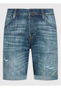 Jack & Jones - Jack&Jones Szorty jeansowe Rick Fox 12201633 Niebieski Regular Fit. Kolor: niebieski. Materiał: bawełna, jeans