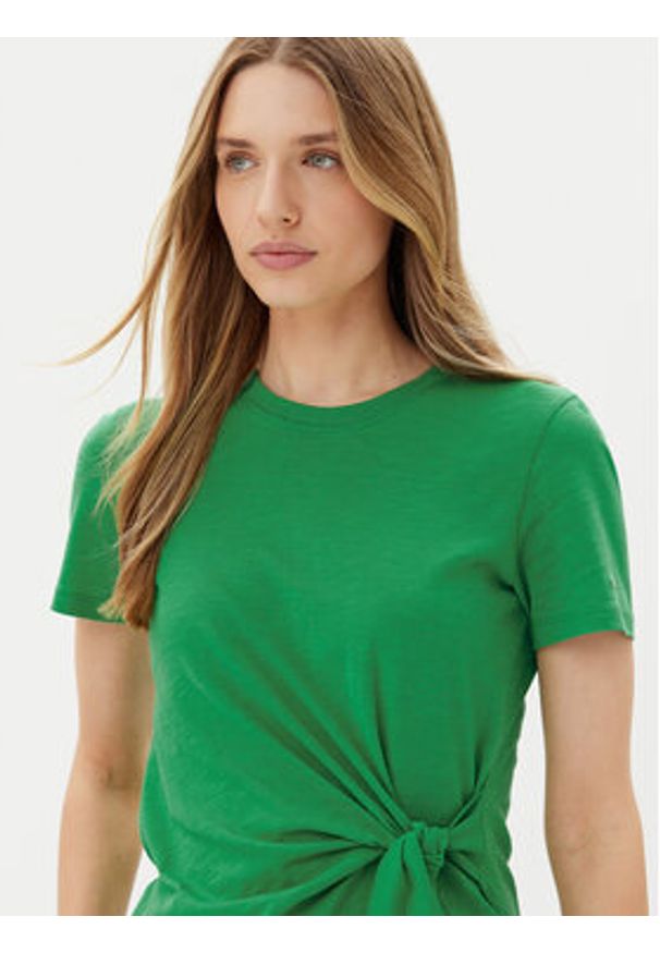 TOMMY HILFIGER - Tommy Hilfiger T-Shirt WW0WW44559 Zielony Regular Fit. Kolor: zielony. Materiał: bawełna