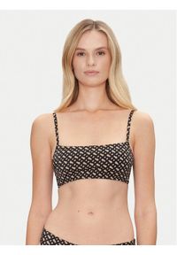 BOSS Góra od bikini Bb Monogram 50535267 Czarny Regular Fit. Kolor: czarny. Materiał: syntetyk