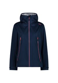 Kurtka przeciwdeszczowa damska CMP. Kolor: niebieski. Materiał: puch. Sport: turystyka piesza #1