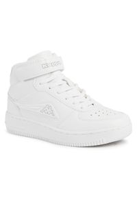 Sneakersy Kappa 242610 White/L'Grey 1014. Kolor: biały. Materiał: skóra