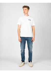 Diesel T-shirt "T-Just" | A13872-0QIAM | Mężczyzna | Biały. Okazja: na co dzień. Kolor: biały. Materiał: bawełna. Wzór: napisy. Styl: elegancki, casual