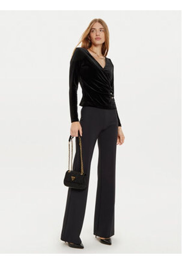 Marciano Guess Bluzka 4BGP09 6273A Czarny Regular Fit. Kolor: czarny. Materiał: syntetyk