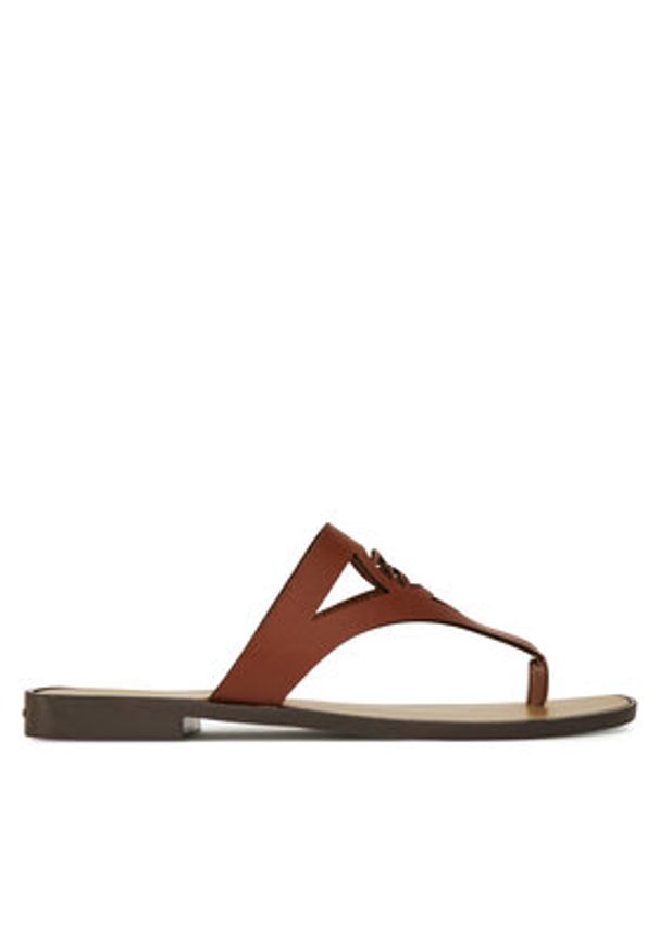 Karl Lagerfeld - KARL LAGERFELD Japonki Skoot II KL80407 Brązowy. Kolor: brązowy. Materiał: skóra