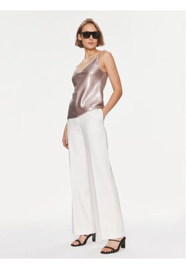 BOSS - Boss Top Besatie 50512748 Brązowy Regular Fit. Kolor: brązowy. Materiał: syntetyk