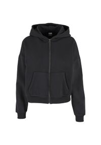 Damska bluza z kapturem zapinana na zamek Urban Classics. Typ kołnierza: kaptur. Kolor: czarny #1