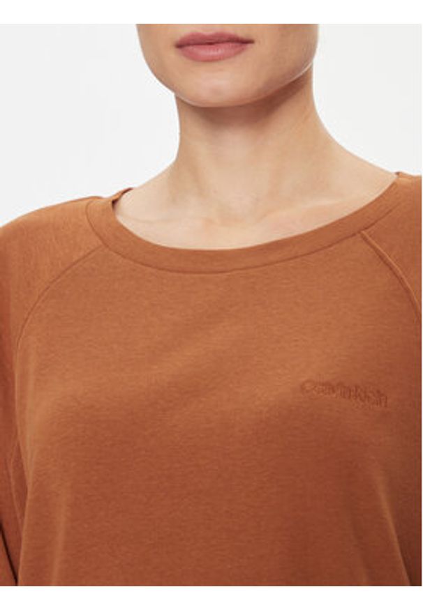 Calvin Klein Underwear Koszulka piżamowa 000QS7003E Brązowy Regular Fit. Kolor: brązowy
