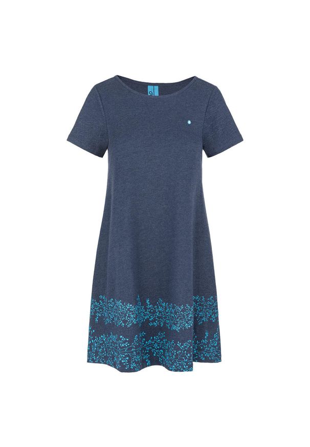 ZOOPLEMENTS - Sukienka damska Loap Absinalka, XS. Kolor: fioletowy, niebieski, wielokolorowy. Wzór: kwiaty, nadruk. Sezon: lato. Typ sukienki: sportowe. Styl: sportowy