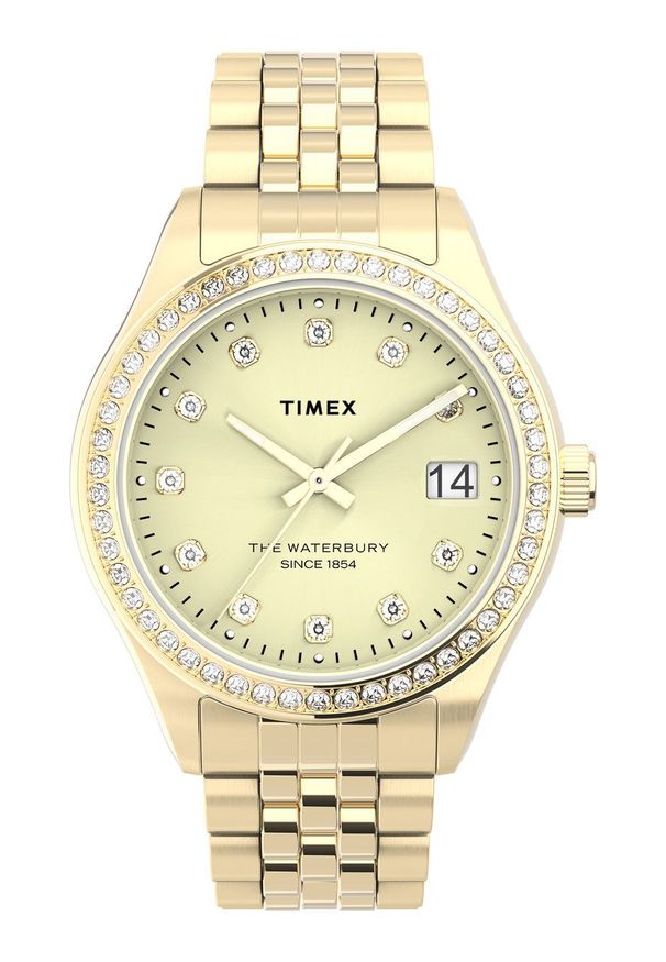 Timex zegarek TW2U53800 Waterbury Legacy. Kolor: złoty. Materiał: materiał