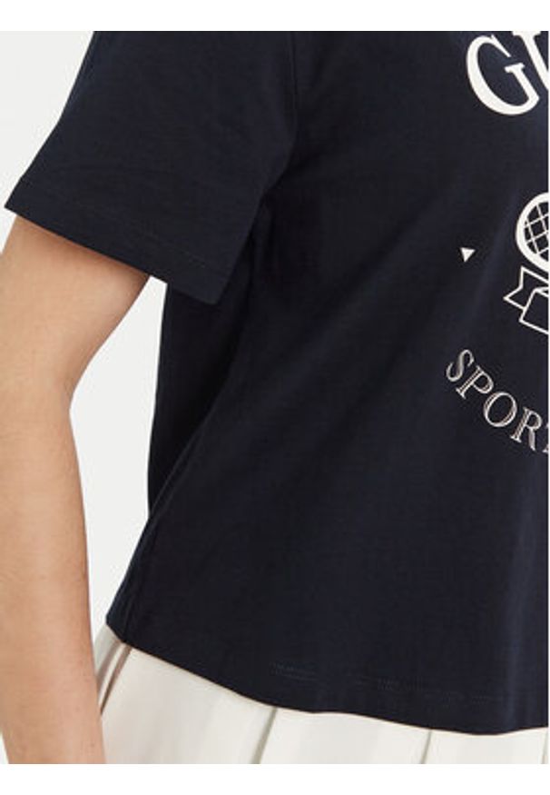Guess T-Shirt V5GI04 I3Z14 Granatowy Regular Fit. Kolor: niebieski. Materiał: bawełna