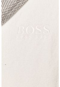 BOSS - Hugo Boss - Szlafrok. Kolor: biały. Materiał: tkanina, bawełna, materiał. Wzór: gładki #5