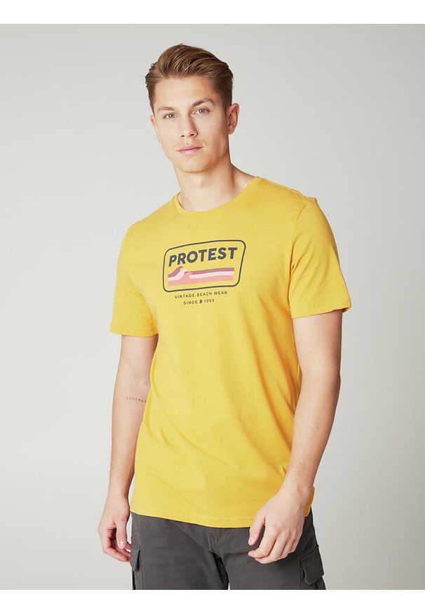 Koszulka męska Protest PRTCAARLO t-shirt. Kolor: żółty