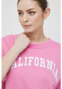 GAP bluza damska kolor różowy z nadrukiem. Kolor: różowy. Materiał: dzianina. Wzór: nadruk #5