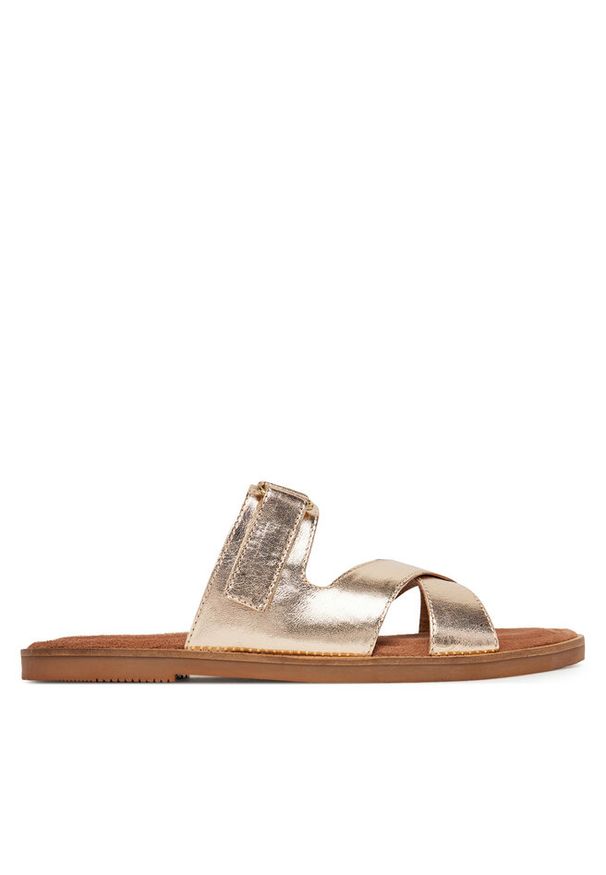 Klapki Marco Tozzi. Kolor: złoty