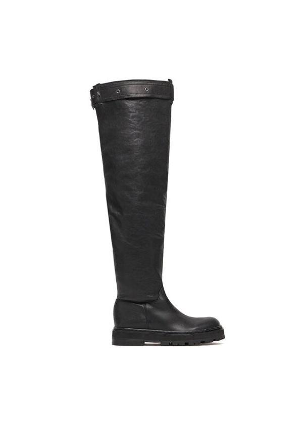 Patrizia Pepe Kozaki 8Y0142 L005 Czarny. Kolor: czarny. Materiał: skóra