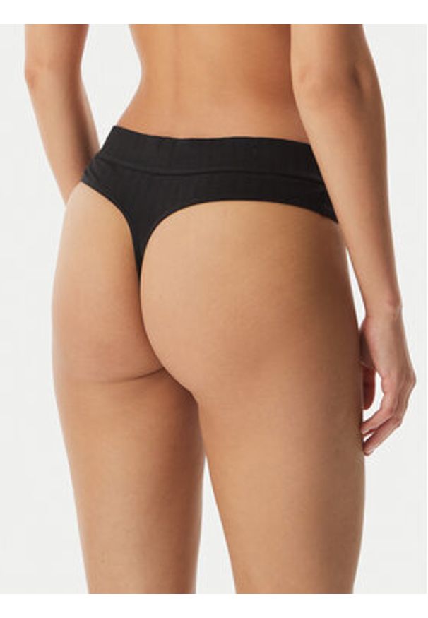 Calvin Klein Underwear Stringi LV00QF8711 Czarny. Kolor: czarny. Materiał: bawełna