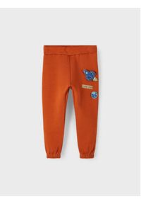 Name it - NAME IT Spodnie dresowe 13221577 Pomarańczowy Regular Fit. Kolor: pomarańczowy. Materiał: bawełna #4