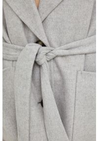 AMERICAN VINTAGE - American Vintage płaszcz wełniany kolor szary przejściowy oversize. Kolor: szary. Materiał: wełna. Styl: vintage #6