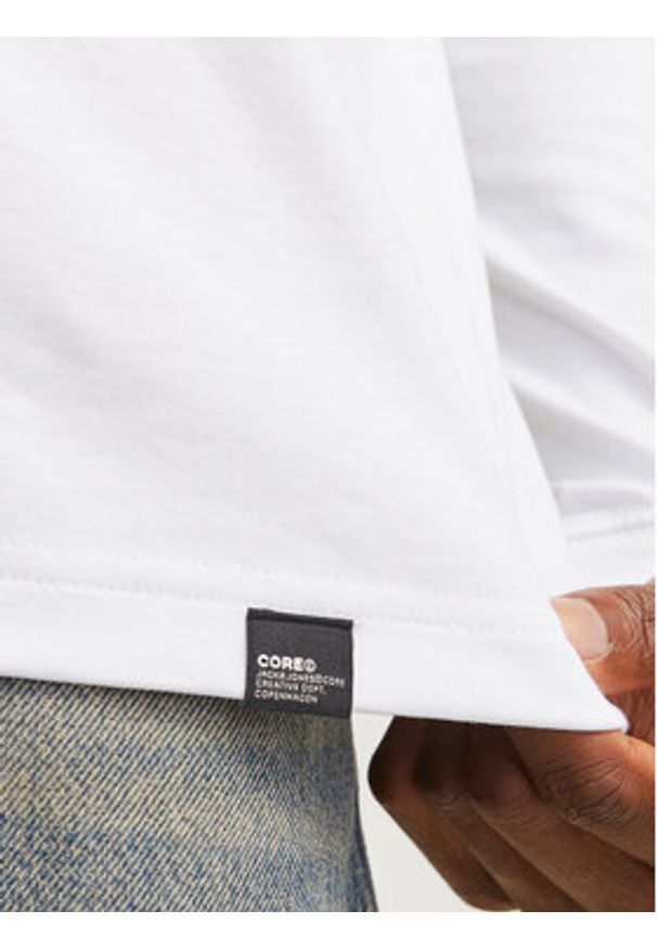 Jack & Jones - Jack&Jones Longsleeve Charlie 12265426 Biały Regular Fit. Kolor: biały. Materiał: bawełna, syntetyk. Długość rękawa: długi rękaw