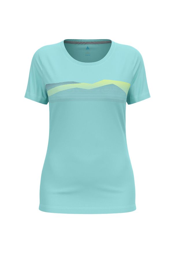 Odlo - Koszulka z krótkim rękawem damska ODLO F-Dry Ridgeline T-Shirt Crew Neck s/s. Kolor: niebieski. Długość rękawa: krótki rękaw. Długość: krótkie