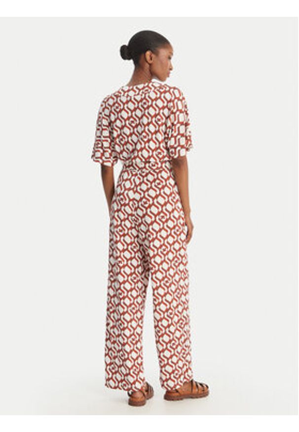 Max Mara Beachwear Kombinezon Egrege 2616641029 Miedziany Regular Fit. Kolor: brązowy. Materiał: wiskoza