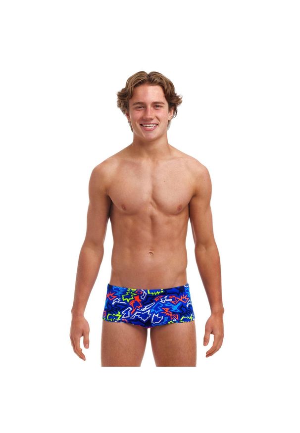 FUNKITA - Kąpielówki spodenki bokserki szybkoschnące chłopięce Funky Trunks Broken Heart. Kolor: zielony, niebieski, wielokolorowy