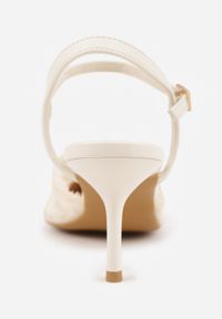 Renee - Beżowe Eleganckie Szpilki VICES z Koronkowym Noskiem i Paskiem Wokół Kostki Figesa. Okazja: na wesele, na ślub cywilny. Zapięcie: pasek. Kolor: beżowy. Materiał: koronka. Obcas: na szpilce. Styl: elegancki #2