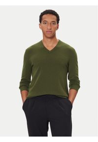 United Colors of Benetton - United Colors Of Benetton Sweter 1002U4407 Zielony Regular Fit. Kolor: zielony. Materiał: wełna